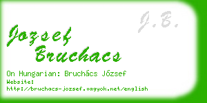 jozsef bruchacs business card