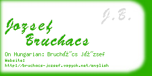 jozsef bruchacs business card